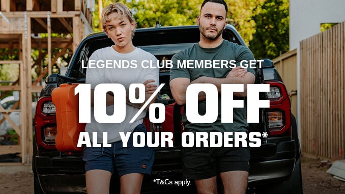 Legends Club members get 10% off all your orders*